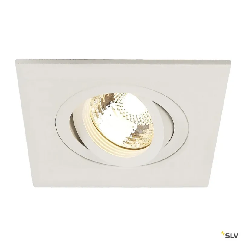 NEW TRIA 78 XL, encastré de plafond intérieur, simple, carré, blanc mat, GU10/QPAR51, 50W max, clips ressorts