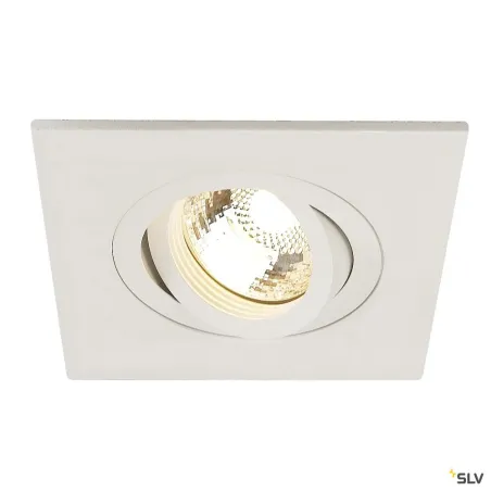 NEW TRIA 78 XL, encastré de plafond intérieur, simple, carré, blanc mat, GU10/QPAR51, 50W max, clips ressorts