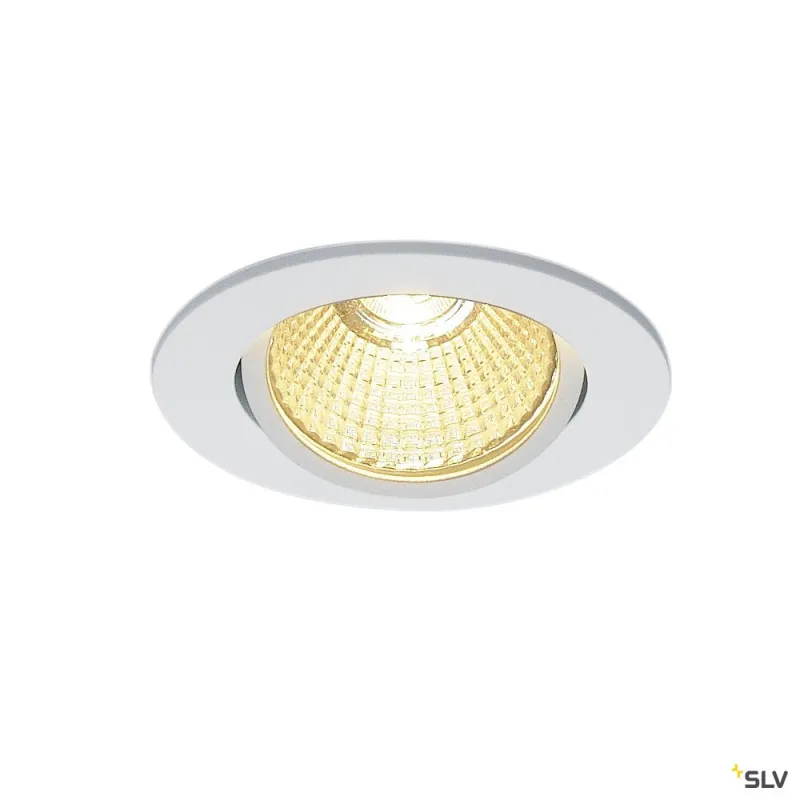 NEW TRIA 68, encastré de plafond intérieur, simple, rond, blanc mat, LED, 11W, 3000K, clips ressorts, variable