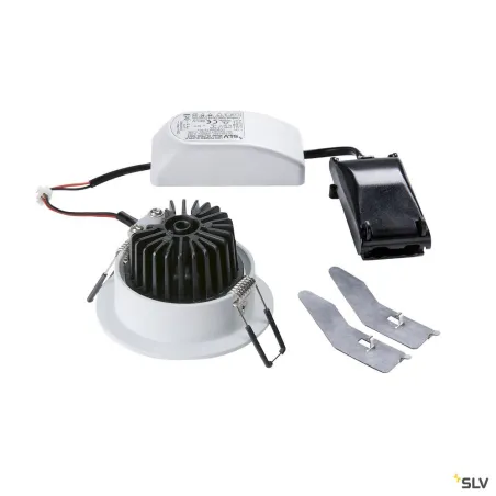 NEW TRIA 68, encastré de plafond intérieur, simple, rond, blanc mat, LED, 11W, 3000K, clips ressorts, variable