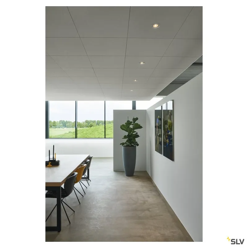 NEW TRIA 68, encastré de plafond intérieur, simple, rond, blanc mat, LED, 11W, 3000K, clips ressorts, variable