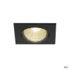 NEW TRIA 68, encastré de plafond intérieur, simple, carré, noir mat, LED, 11W, 3000K, clips ressorts, variable