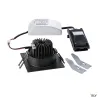 NEW TRIA 68, encastré de plafond intérieur, simple, carré, noir mat, LED, 11W, 3000K, clips ressorts, variable
