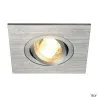 NEW TRIA 78 XL, encastré de plafond intérieur, simple, carré, alu brossé, GU10/QPAR51, 50W max, clips ressorts