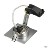 NEW TRIA 78 XL, encastré de plafond intérieur, simple, carré, alu brossé, GU10/QPAR51, 50W max, clips ressorts