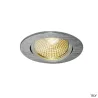 NEW TRIA 68, encastré de plafond intérieur, simple, rond, alu brossé, LED, 11W, 3000K, clips ressorts, variable