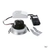 NEW TRIA 68, encastré de plafond intérieur, simple, rond, alu brossé, LED, 11W, 3000K, clips ressorts, variable
