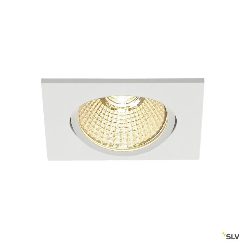 NEW TRIA 68, encastré de plafond intérieur, simple, carré, blanc mat, LED, 11W, 3000K, clips ressorts, variable