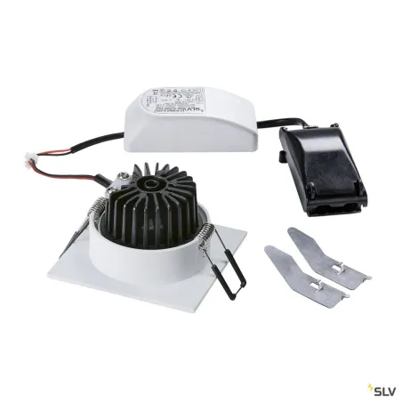 NEW TRIA 68, encastré de plafond intérieur, simple, carré, blanc mat, LED, 11W, 3000K, clips ressorts, variable