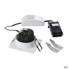 NEW TRIA 68, encastré de plafond intérieur, simple, carré, blanc mat, LED, 11W, 3000K, clips ressorts, variable