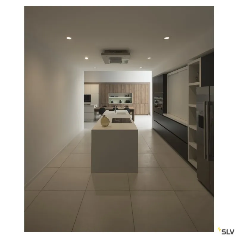 NEW TRIA 68, encastré de plafond intérieur, simple, carré, blanc mat, LED, 11W, 3000K, clips ressorts, variable