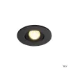 NEW TRIA 45, encastré de plafond intérieur, simple, rond, noir mat, LED, 4,2W, 3000K, IP20/IP44, clips ressorts