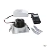 NEW TRIA 68, encastré de plafond intérieur, simple, carré, alu brossé, LED, 11W, 3000K, clips ressorts, variable