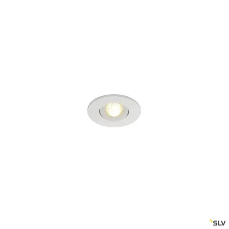 NEW TRIA 45, encastré de plafond intérieur, simple, rond, blanc mat, LED, 4,2W, 3000K, IP20/IP44, clips ressorts