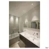NEW TRIA 45, encastré de plafond intérieur, simple, rond, blanc mat, LED, 4,2W, 3000K, IP20/IP44, clips ressorts