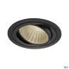 NEW TRIA 150, encastré de plafond intérieur, simple, rond, noir, LED, 29W, 3000K, clips ressorts, variable 1-10V