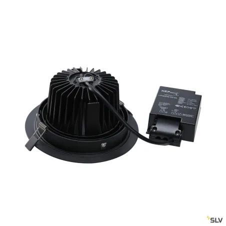 NEW TRIA 150, encastré de plafond intérieur, simple, rond, noir, LED, 29W, 3000K, clips ressorts, variable 1-10V