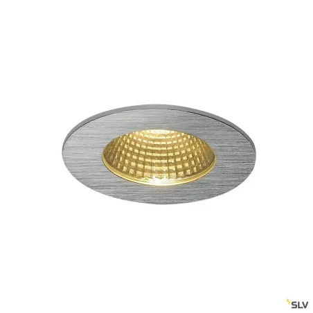 PATTA-I, encastré de plafond intérieur/extérieur, rond, alu brossé, LED, 11W, 3000K, IP20/IP65, RT 2012, variable