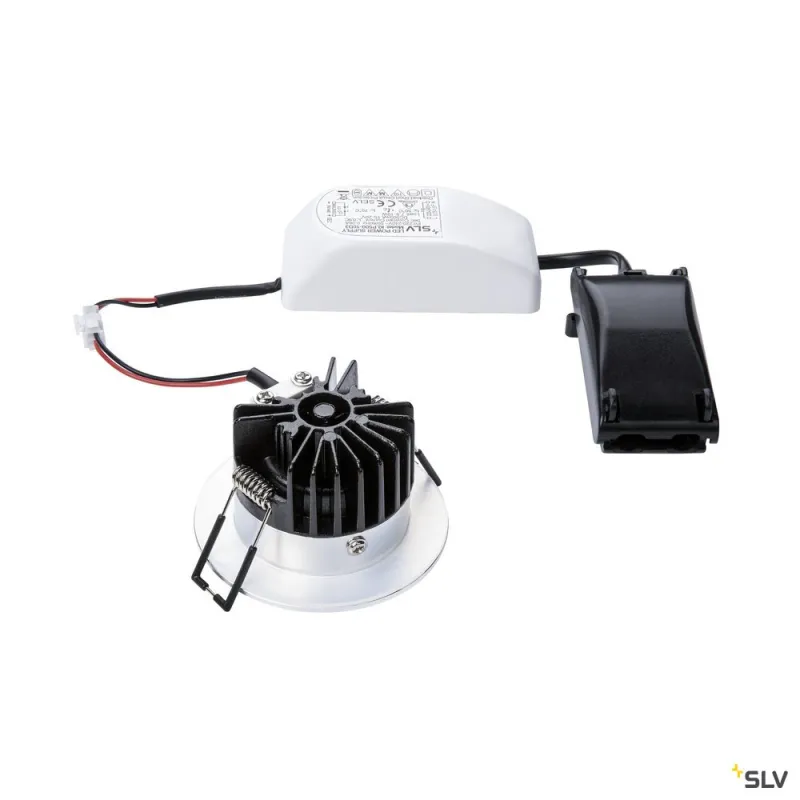 PATTA-I, encastré de plafond intérieur/extérieur, rond, alu brossé, LED, 11W, 3000K, IP20/IP65, RT 2012, variable