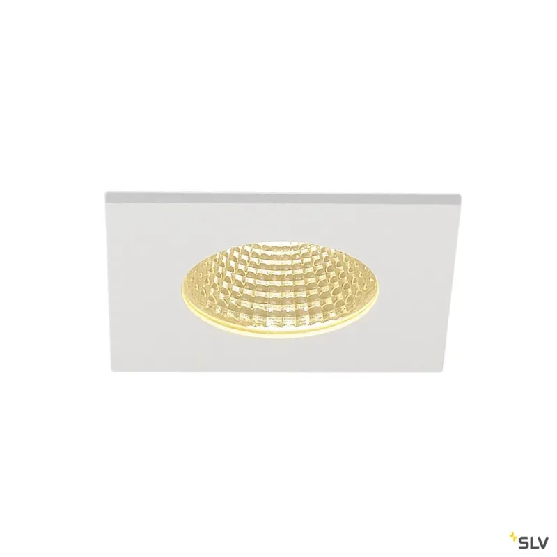 PATTA-I, encastré de plafond intérieur/extérieur, carré, blanc mat, LED, 11W, 3000K, IP20/IP65, RT 2012, variable