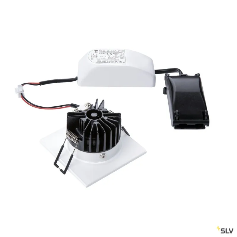 PATTA-I, encastré de plafond intérieur/extérieur, carré, blanc mat, LED, 11W, 3000K, IP20/IP65, RT 2012, variable