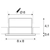 PATTA-I, encastré de plafond intérieur/extérieur, carré, blanc mat, LED, 11W, 3000K, IP20/IP65, RT 2012, variable