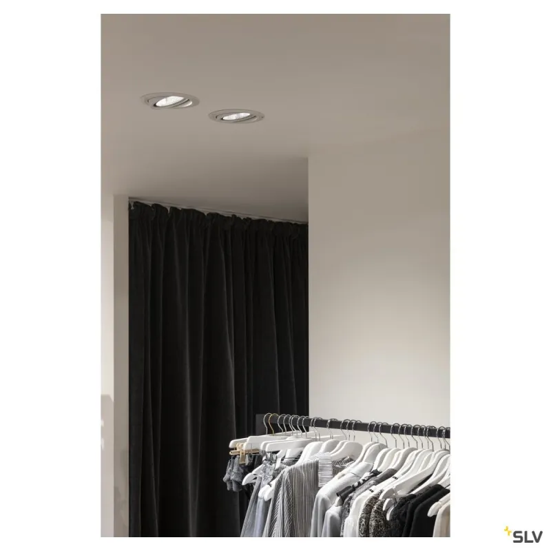 NEW TRIA 150, encastré de plafond intérieur, simple, rond, blanc, LED, 29W, 3000K, clips ressorts, variable 1-10V