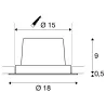 NEW TRIA 150, encastré de plafond intérieur, simple, rond, blanc, LED, 29W, 3000K, clips ressorts, variable 1-10V