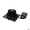 NEW TRIA 150, encastré de plafond intérieur, simple, carré, noir, LED, 29W, 3000K, clips ressorts, variable 1-10V