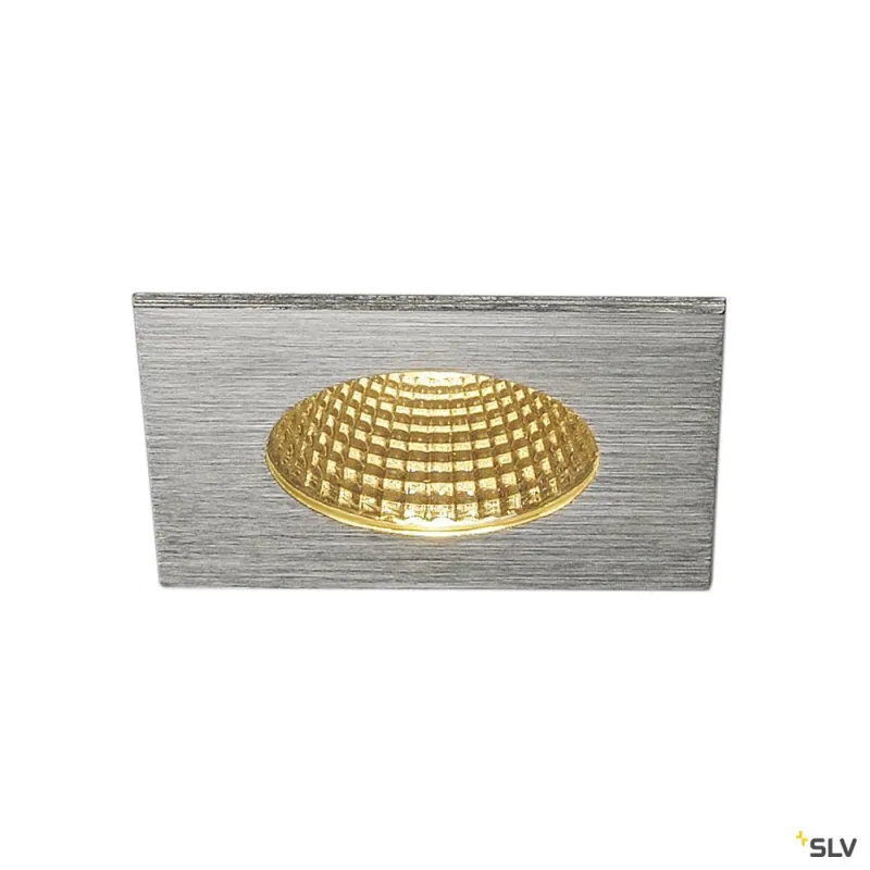 PATTA-I, encastré de plafond intérieur/extérieur, carré, alu brossé, LED, 11W, 3000K, IP20/IP65, RT 2012, variable