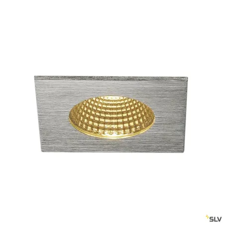 PATTA-I, encastré de plafond intérieur/extérieur, carré, alu brossé, LED, 11W, 3000K, IP20/IP65, RT 2012, variable