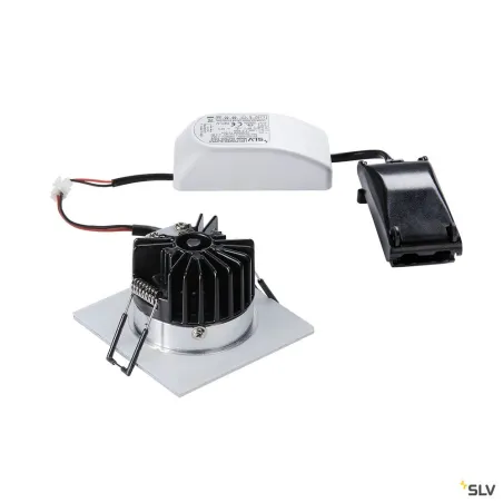 PATTA-I, encastré de plafond intérieur/extérieur, carré, alu brossé, LED, 11W, 3000K, IP20/IP65, RT 2012, variable