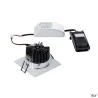 PATTA-I, encastré de plafond intérieur/extérieur, carré, alu brossé, LED, 11W, 3000K, IP20/IP65, RT 2012, variable