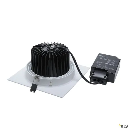 NEW TRIA 150, encastré de plafond intérieur, simple, carré, blanc, LED, 29W, 3000K, clips ressorts, variable 1-10V