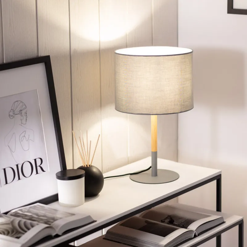 lampe-sur-pied-table-aluminium-blanc-abat-jour-blanc-culot-e27