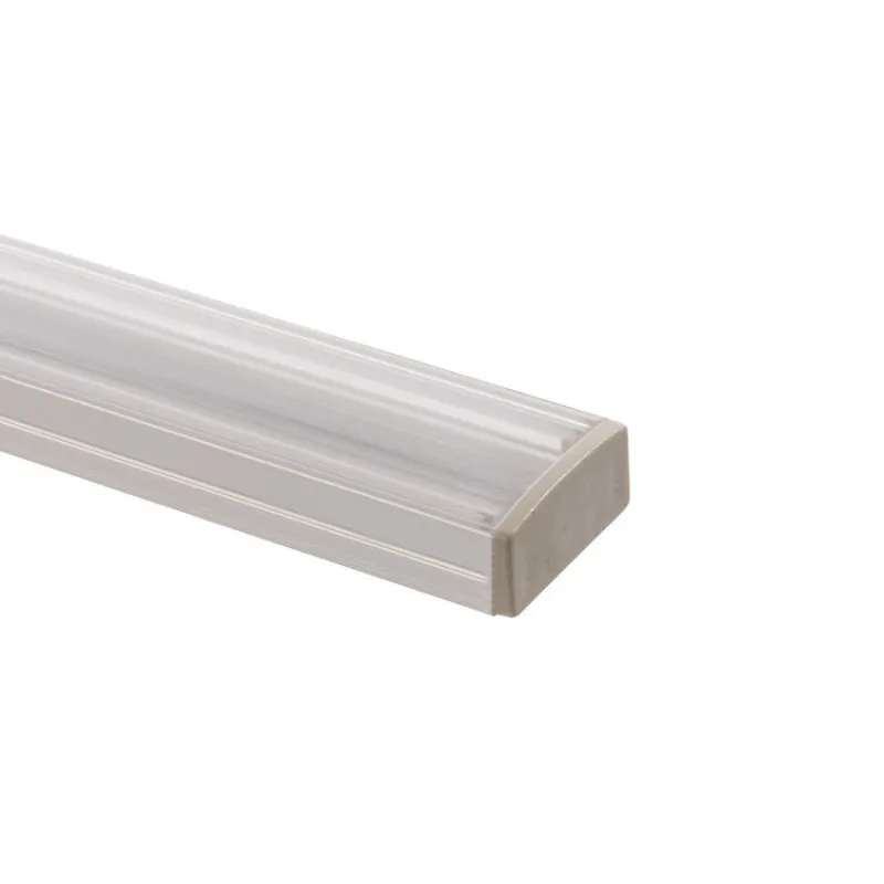 Profilé Aluminium large double ruban avec diffuseur Continu pour Ruban LED
