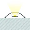 Profilé Aluminium ruban saillie avec diffuseur Continu pour Ruban LED