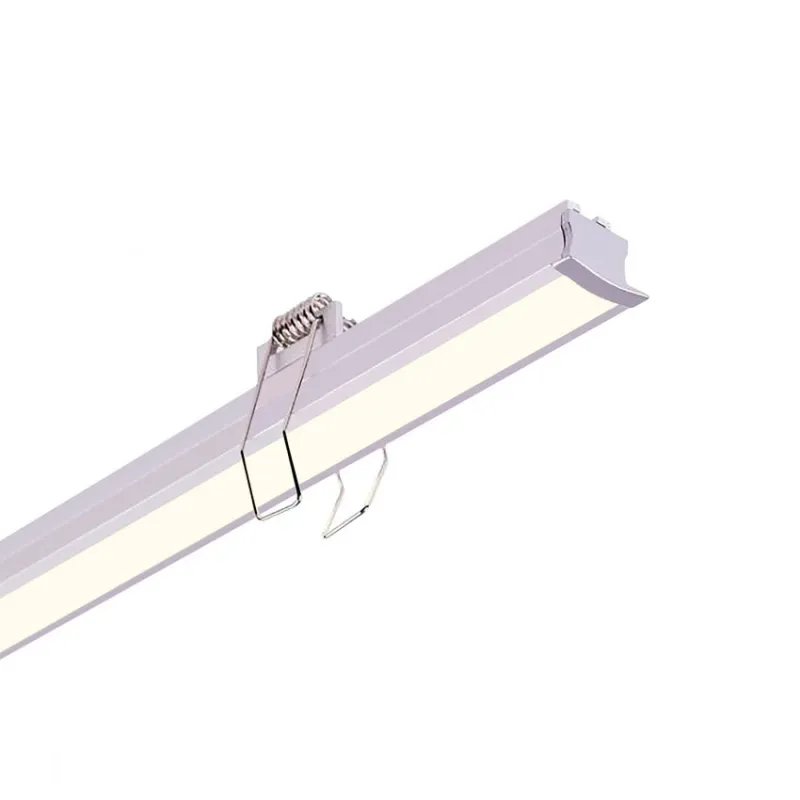 Profilé Aluminium ruban encastrable plafond avec diffuseur Continu pour Ruban LED