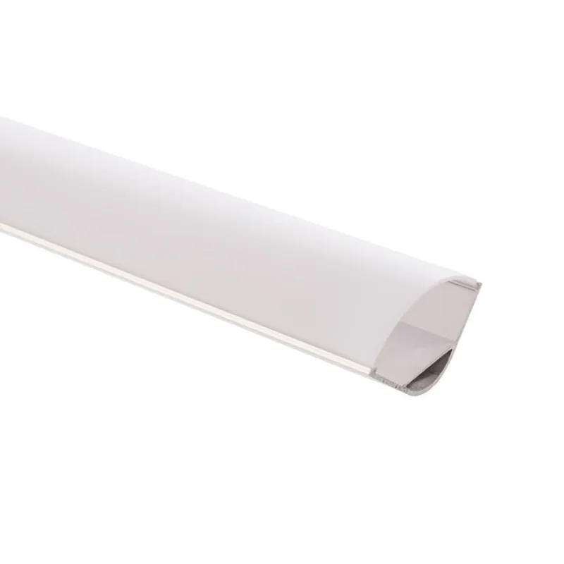 Profilé Aluminium d'angle a54 avec diffuseur Continu pour Ruban LED