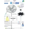 Lampadaire candélabre solaire 60w led 6000 lumens tête solaire 3 modes télécommande