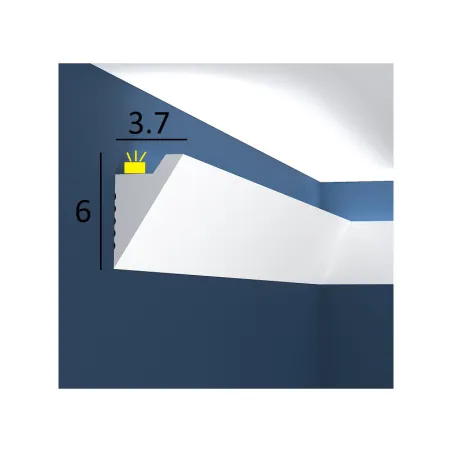 Moulure 2m corniche cornière ruban led éclairage indirect Bandeau lumineux