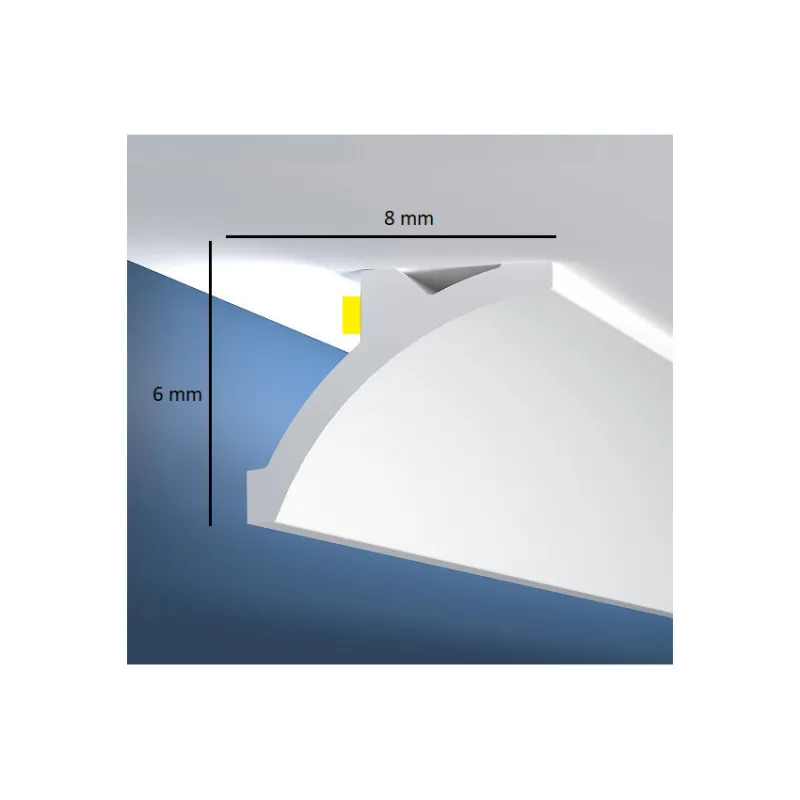 Moulure 2m corniche cornière ruban led éclairage indirect Bandeau lumineux