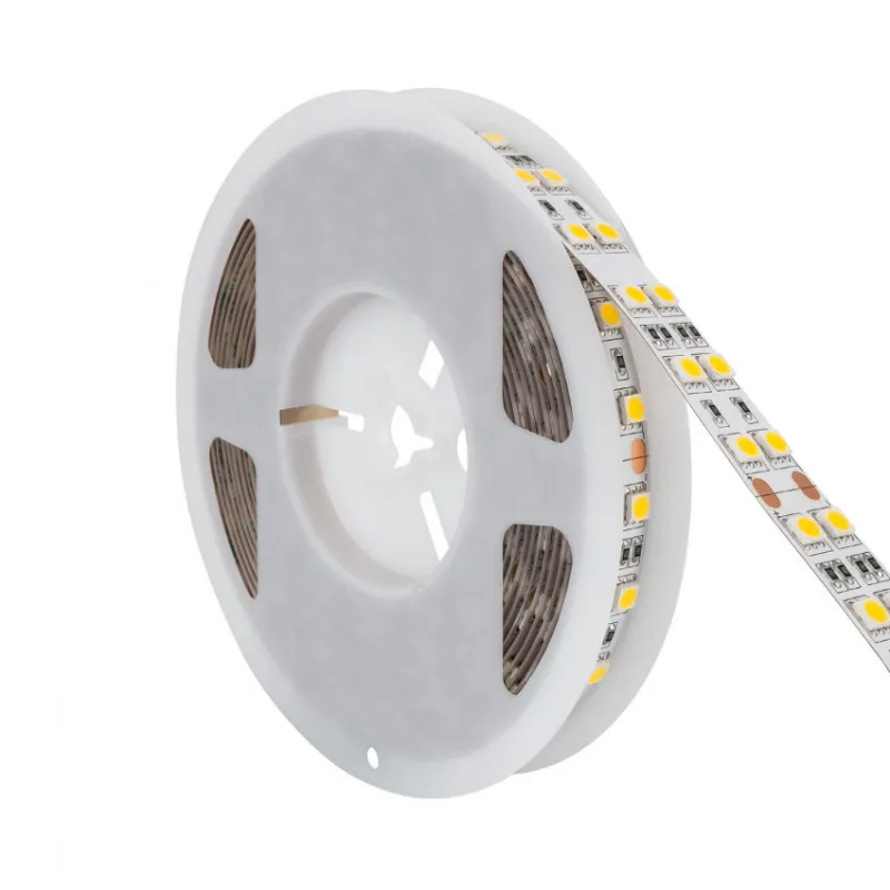 Ruban Bandeau LED 12v ip20-5m-3000k-120 led double ranger 12000 lumens