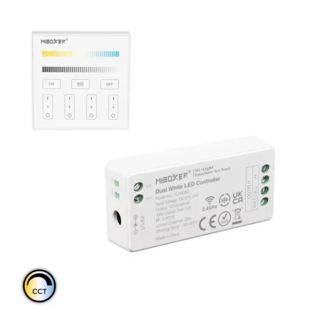 Kit Contrôleur Variateur RF-CCT-12-24V Télécommande 4 Zones MiBoxer
