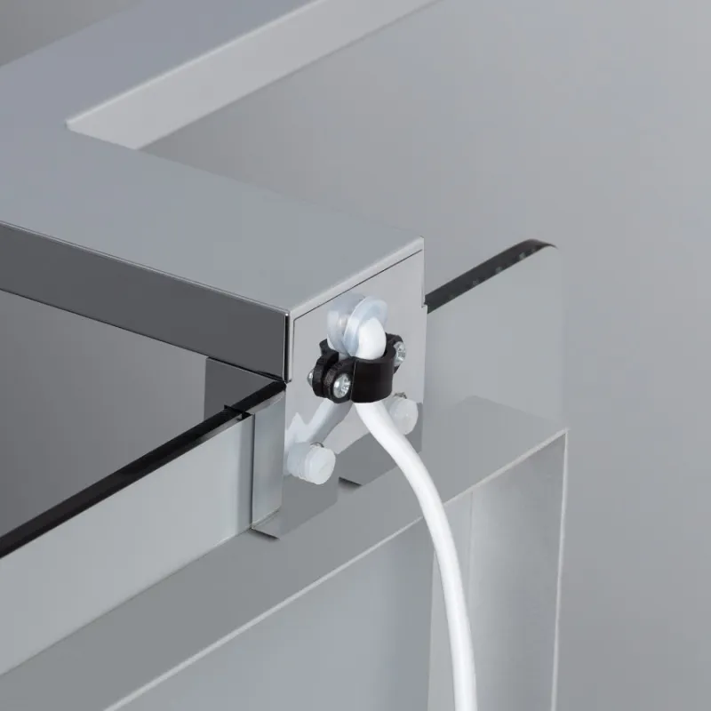 applique led 5w 350 lumens 220v miroir salle de bain inox et verre barre 30cm 220v