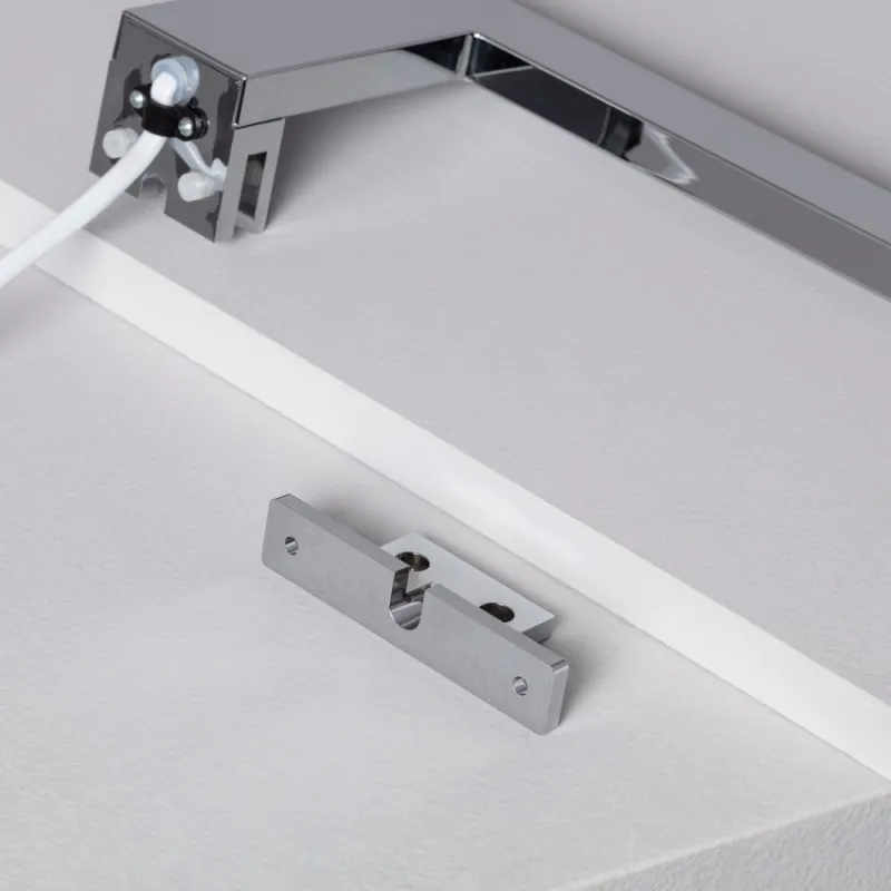 applique led 5w 350 lumens 220v miroir salle de bain inox et verre barre 30cm 220v