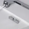 applique led 5w 350 lumens 220v miroir salle de bain inox et verre barre 30cm 220v