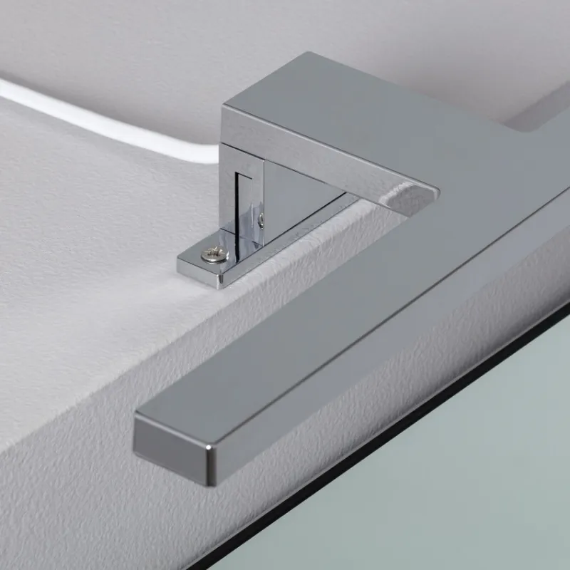 applique led 5w 350 lumens 220v miroir salle de bain inox et verre barre 30cm 220v