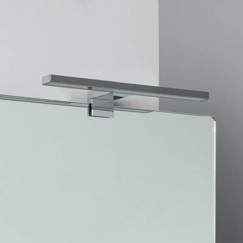 applique led 5w 350 lumens 220v miroir salle de bain inox et verre barre 30cm 220v