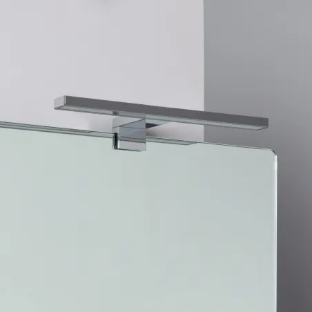 applique led 5w 350 lumens 220v miroir salle de bain inox et verre barre 30cm 220v